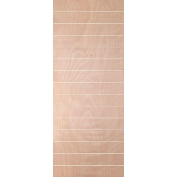 Interior Door Hollow Core Okoume Veneer Horizontal Grooves w813xh2032mm
