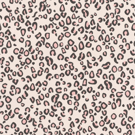 WALLPAPER LEOPARD WHT PINK 10.5MX53CM