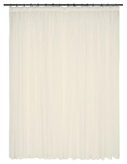 Taped voile curtain cream 500 x 250