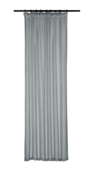 Tape curtain plain voile grey 500x218cm