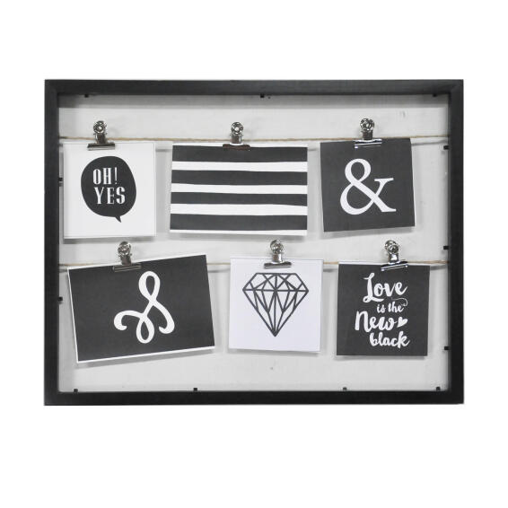 Frame black metal clips 45x35x2cm