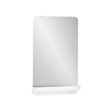 Sensea Easy Mirror With Metal Shelf White Matt W50cmxD9cmxH78cm