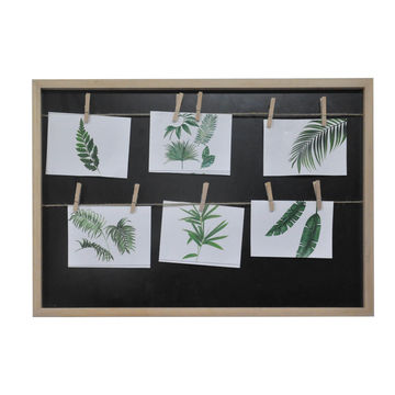 Frame natural black board/rope 40x60x2cm
