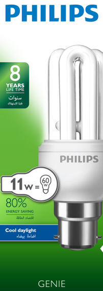 genie light bulb 11w  B22 cool daylight