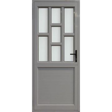 Aluminium stable door natural staggered obscure glass left hand opening W900 x H2100MM