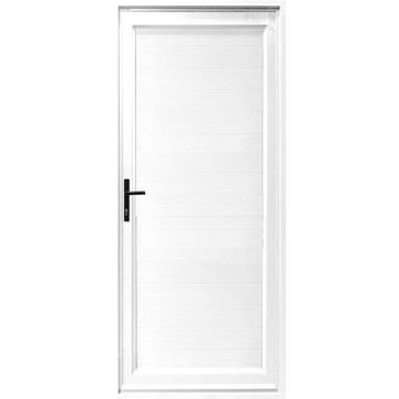 Aluminium door white horizontal slats right hand opening W900 x H2100MM