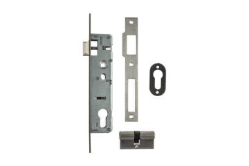 Latch & deadlock with cylinder 25mm L&B security