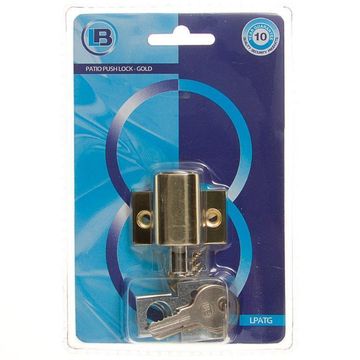 Patio door lock gold L&B security