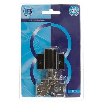 Patio door lock black L&B security