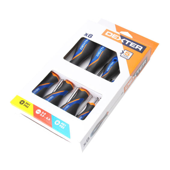 Set of 8 screwdrivers DEXTER