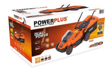 Lawnmower battery-operated 20/40V POWERPLUS brushless exclude battery