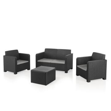 Naterial Novo Resin Patio Furniture Set Black