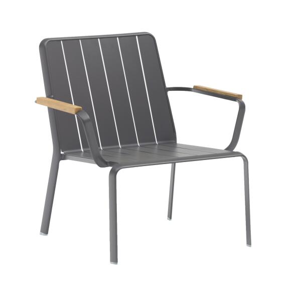 Outdoor Dining Armchair Tema Alu Teak Dark Grey