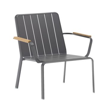 Outdoor Dining Armchair Tema Alu Teak Dark Grey