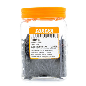 dry wall eureka screw coarse thread 3.5x 20mm #6 q:500