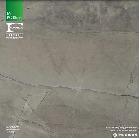 PG  Bison Kitchen Countertop Laminate L360Cm X D60Cm X H3,2Cm Moreno Gloss