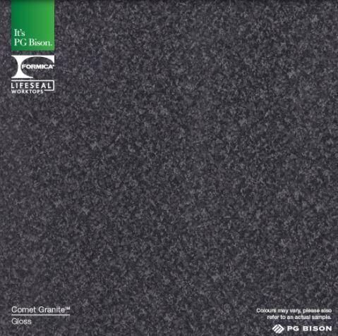 PG  Bison Kitchen Countertop Laminate L360Cm X D60Cm X H3,2Cm Comet Gloss