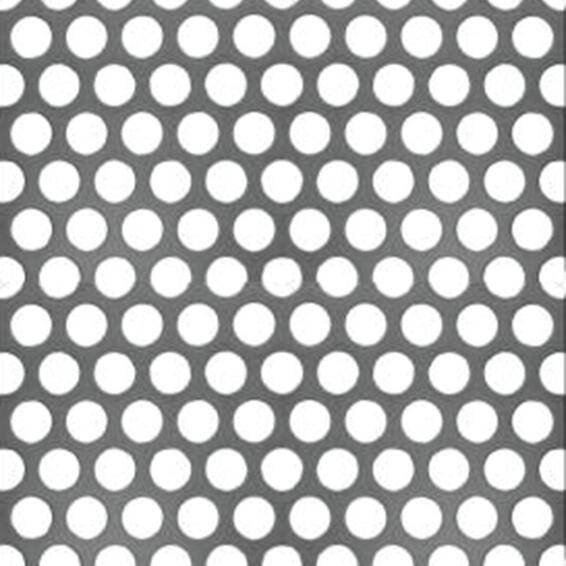 Metal sheet round punched stainless steel 500x250mm arcansas