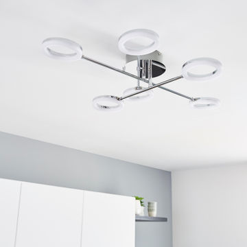 CEILING LAMP SMD 6X380LM 3000K METAL+ACR