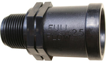 Irrigation, Full Flow Adaptor, 25mmx3/4\"