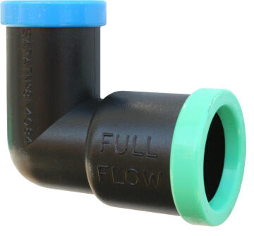 Irrigation, Full Flow Elbow Reducer, 20mmx15mm