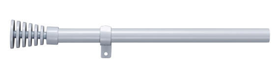 Inspire curtain rod kit d28 white extendable from 120cm - 210cm (includes brackets and finals) 