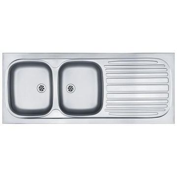 Franke Trendline 721 Double Kitchen Sink With Drainer Stainless Steel L120Cm X W53.5Cm