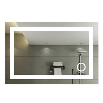 LED Rectangular Magnifier Dim Mirror 80X60X35 Cm