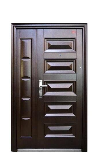 Entry Door High Security Steel with Frame (prehung) 343 Golden Brown Pivot size Left Hand Opening-Open in-w1200xh2050mm