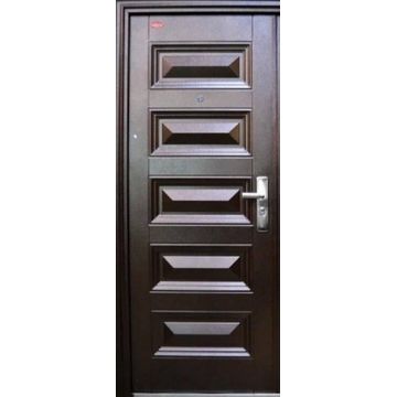 Entry Door High Security Steel with Frame (prehung) 343 Golden Brown Right Hand Opening-Open in-w860xh2050mm