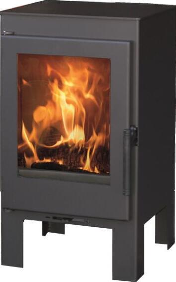 Fireplace Wood-Burning Ecodesign Panadero Alina Black 6.3 kw 680mmx360mmx443mm