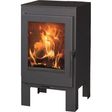 Fireplace Wood-Burning Ecodesign Panadero Alina Black 6.3 kw 680mmx360mmx443mm