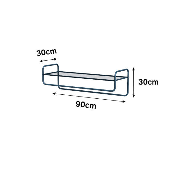 Spaceo Studio Wall Bracket Blue W24xD93xh4cm