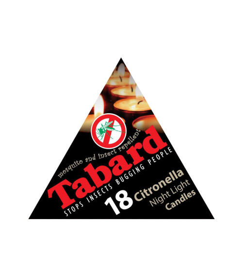 TABARD CITRONELLA NIGHT CANDLES 18'S