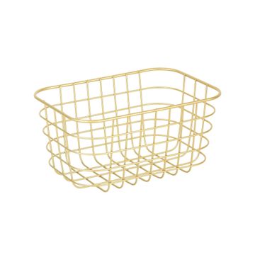 Sensea Metal Storage Basket Gold