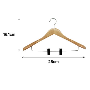 Spaceo wooden coat hanger for jacket and pants