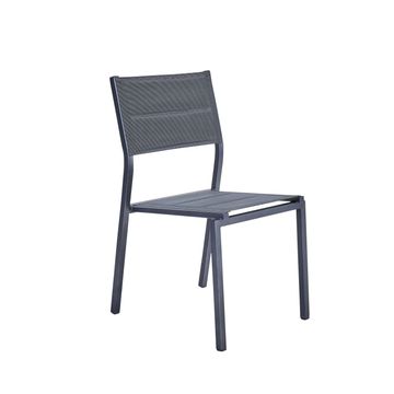 Naterial Orion Beta II Aluminium & Textile Patio Armchair Anthracite D46cmxW55cmxH85cm (Excluding Table)