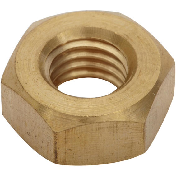 Brass hexagon nuts 10mm 6pc standers