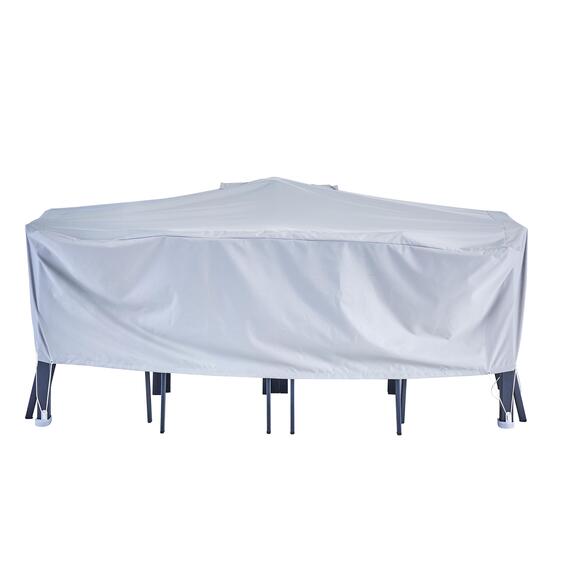 NATERIAL  RECTANGULAR TABLE COVER  LARGE PRISMA POLY GREY