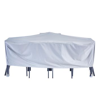 NATERIAL  RECTANGULAR TABLE COVER  LARGE PRISMA POLY GREY