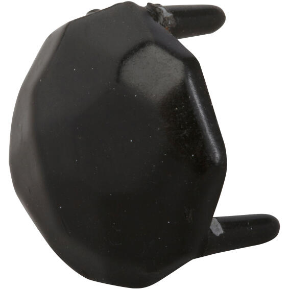 Nail 3 Prong furniture chair base glides feet black metal 18mm 4pc standers