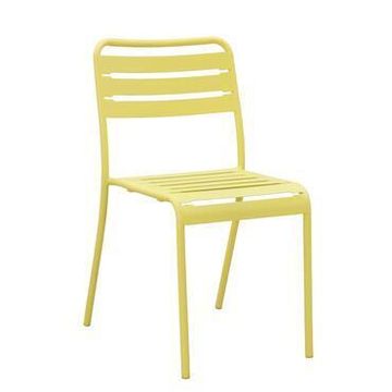 Patio Chair Dining Chair Cafe Full Steel Slats Lemon
