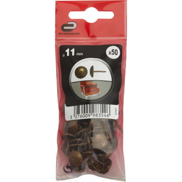 Upholstery nails bronze 11mm 50pc standers