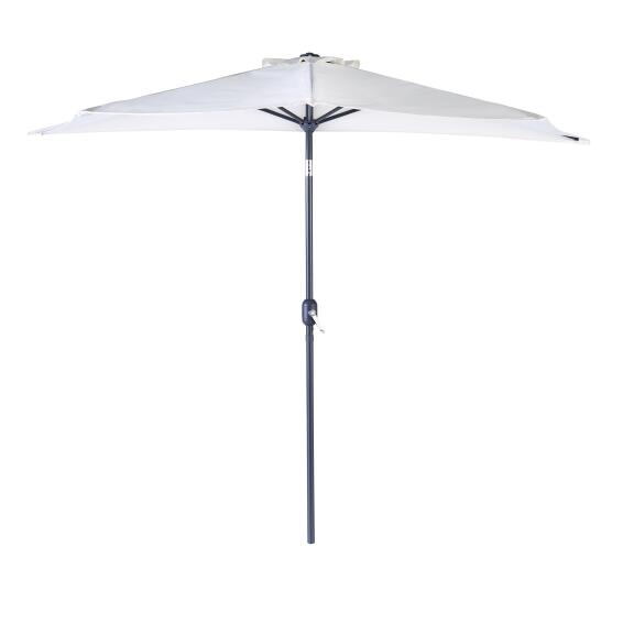 NATERIAL HALF ROUND BALCONY UMB WHITE