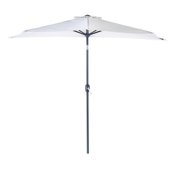 NATERIAL HALF ROUND BALCONY UMB WHITE