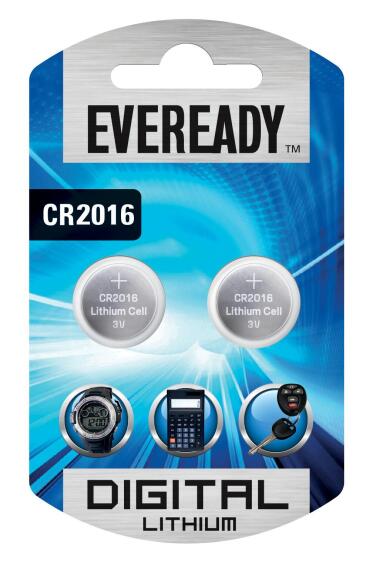 EVEREADY LITHIUM BUTTON CELL CR2016 BP2
