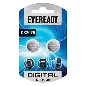 EVEREADY LITHIUM BUTTON CELL CR2025 BP2