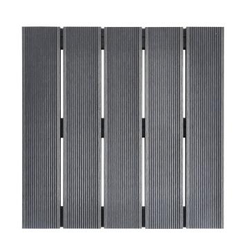 Composite Tile NATERIAL L50 x W50cm Dark Grey Java