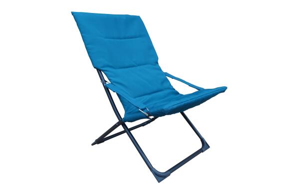 Marsella Steel & Textile Patio Chair Miami Blue L82cmxD64cmxH93cm 