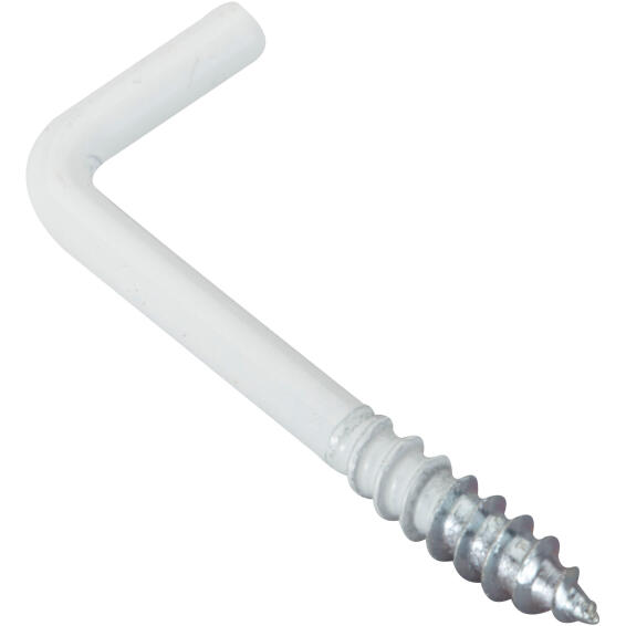 Cup hooks square white powder coated 3.5x40mm 10pc standers